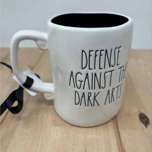 Rae Dunn DEFENSE AGAINST THE DARK ARTS Mug White Double Sided Harry Potter New